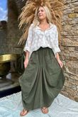 Made in Italy Dalston Needlecord Parachute Skirt Khaki /9 =